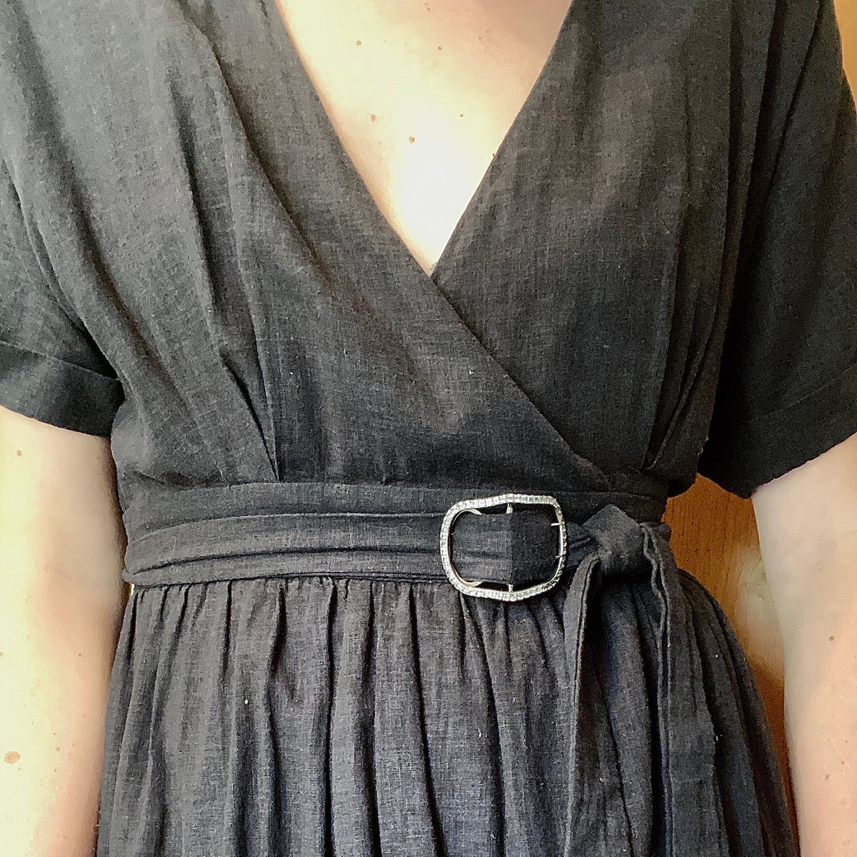 Georgian Black Dot Paste Silver Buckle