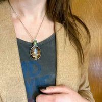 Hypnotic Handmade Agate & Turquoise Pendant