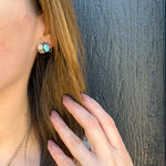 Petite Turquoise & Sterling Navajo Style Studs