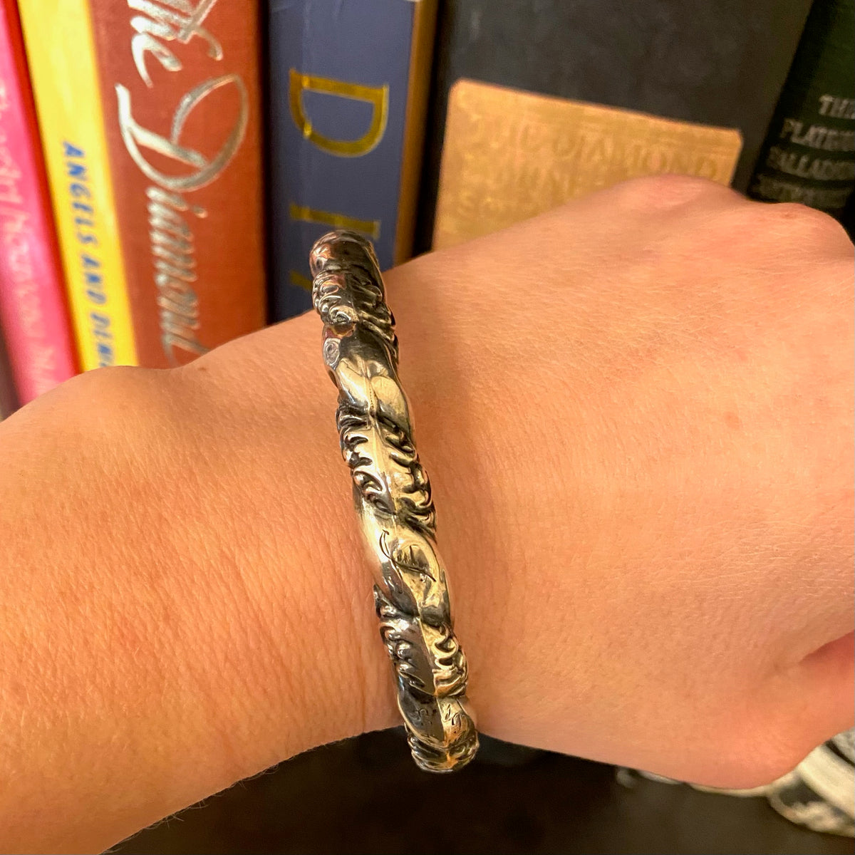 Victorian Repoussé Bracelet with Personal Inscription