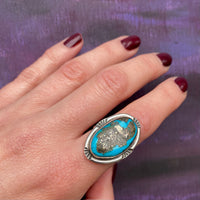 Vintage Morenci Turquoise Sterling Ring
