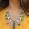 Egyptian Revival Necklace with Faience Scarabs
