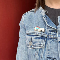 Zuni Bear Fetish Brooch with Offering Bundle