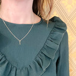 Gold and Silver Bamboo Necklace by 720