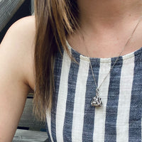Victorian Revival Silver Plate Fob Pendant