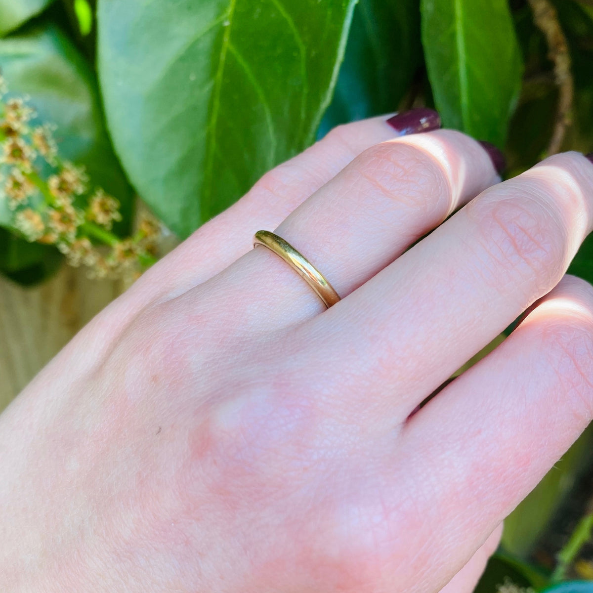 Milgrain 18k Two Tone Gold Band