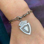 Crown & Shield 1918 English Sterling Medal Fob