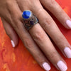 Incredible Afghani Lapis and Silver Ring