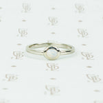 opal recycled white gold ring