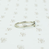 opal recycled white gold ring side