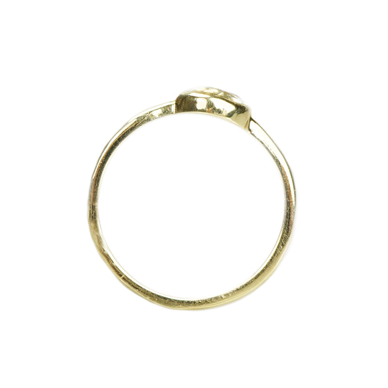 Unique Pale Yellow Rose Cut Sapphire Ring