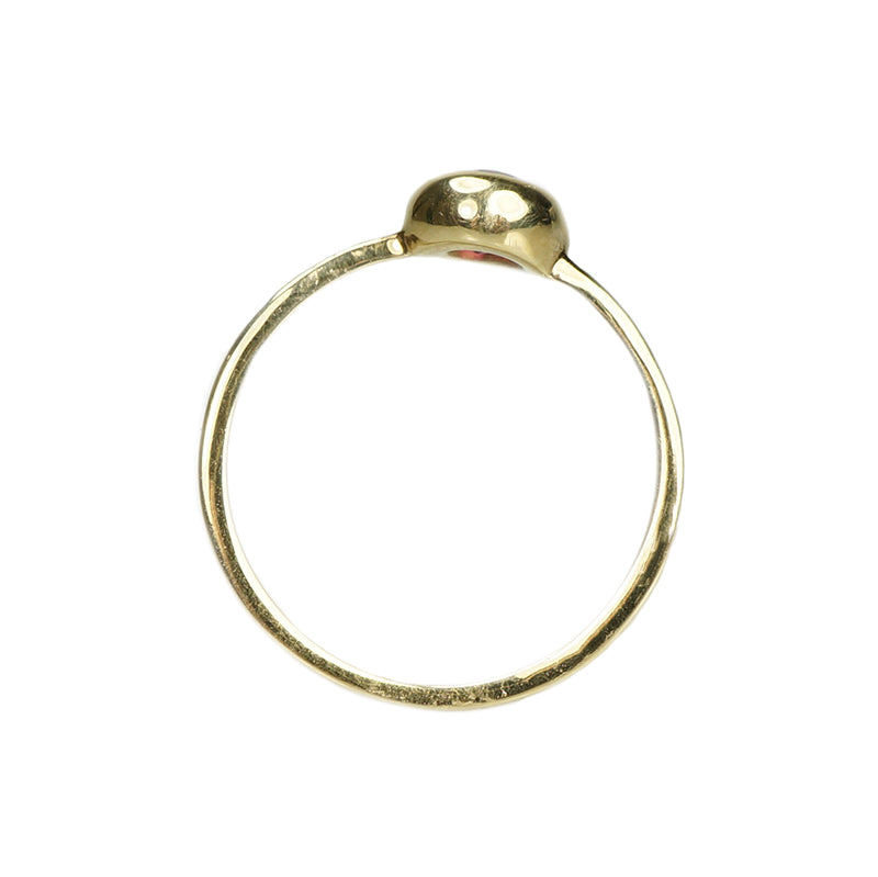 Vintage Red Ruby in Recycled Gold Solitaire