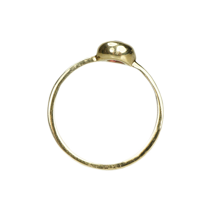 Vintage Red Ruby in Recycled Gold Solitaire