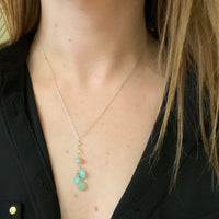 Opal Cluster Necklace on White Gold by brunet