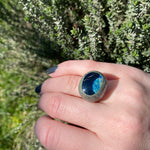 Psychedelic Vintage Fused Glass Ring
