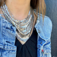 Dazzling Disco Mesh Bib Necklace