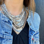 Dazzling Disco Mesh Bib Necklace