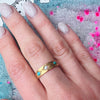Exquisite Antique Pearl & Turquoise Band in 18ct Gold