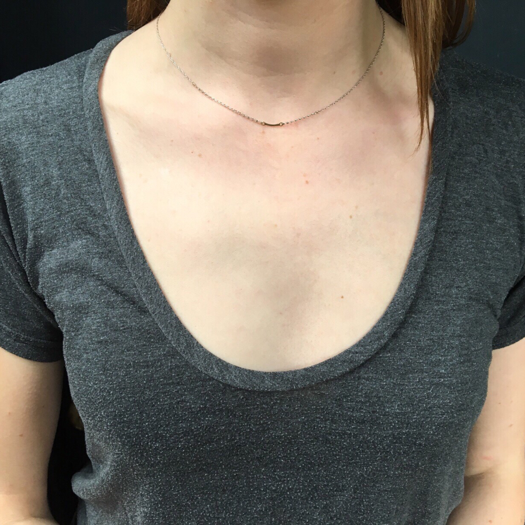 Forged Gold Bar Necklace by brunet