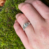 White Gold Filigree Old Euro Diamond Engagement Ring
