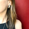 Navajo Storytelling Jewelry Gold Overlay on Sterling Hoops