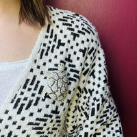 Pauline Trigère's Crystal Paved Turtle Brooch