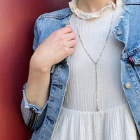 Sterling Round & Bar Link Lorgnette Chain