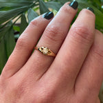 1890's Mellow Gold OMC Diamond Ring