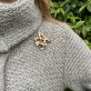 Trifari Silver Gilt Sprig & Berry Brooch