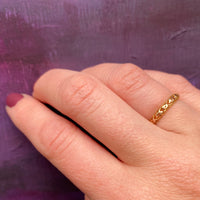 Delicate Open Work Gold Band