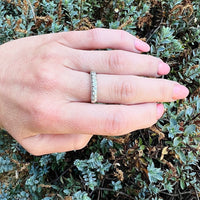 Vintage White Gold Diamond Wedding Band