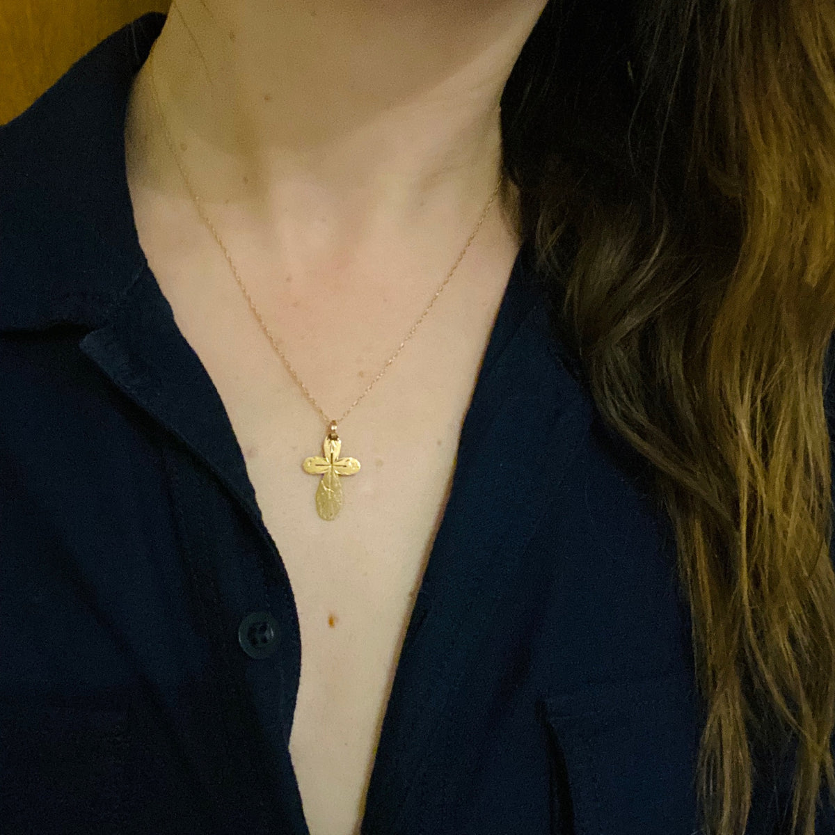 Antique Russian Cross in Rose Gold