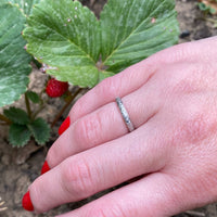 Platinum on 18k Forget Me Not Band Dated 1918