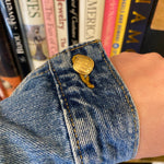 Handsome Deco Plaid Cufflinks in Gold