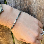 Gorgeous Silver Byzantine Chain Bracelet with Toggle