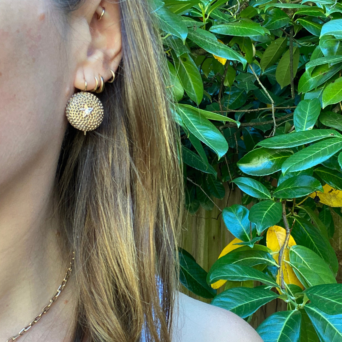 Charming Victorian Earbobs with Star Set Diamonds