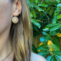 Charming Victorian Earbobs with Star Set Diamonds