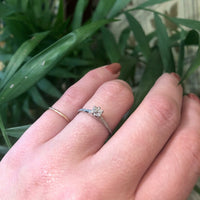 Vintage Forget Me Not Old Mine Diamond Solitaire