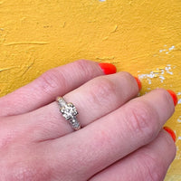 Sweet Diamond & White Gold Engagement Ring