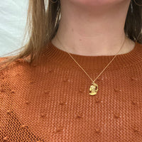 Golden Joan Of Arc Pendant