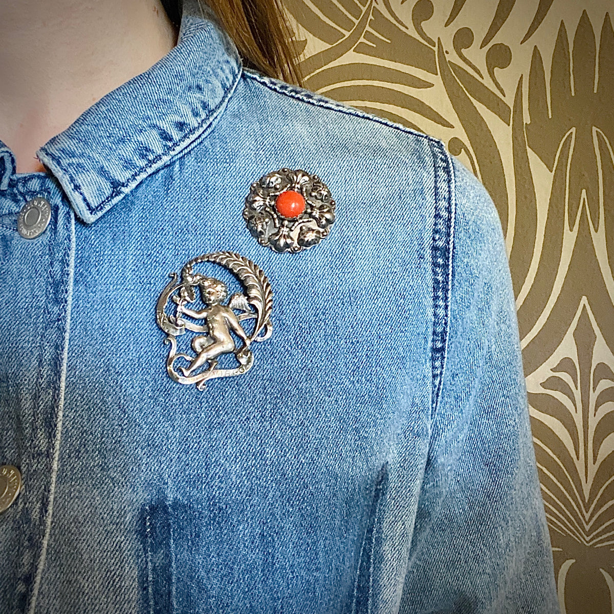 Silver Brooch with Fleur de Lis
