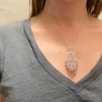 Convertible Pin Pendant Diamond Filigree Jewel