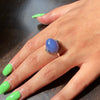 Dramatic & Dreamy Chalcedony Art Deco Statement Ring