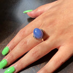 Dramatic & Dreamy Chalcedony Art Deco Statement Ring