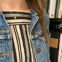 Tiny Vintage Gold Cross Pendant