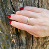 Subtly Curved Vintage Gold Wedding Band