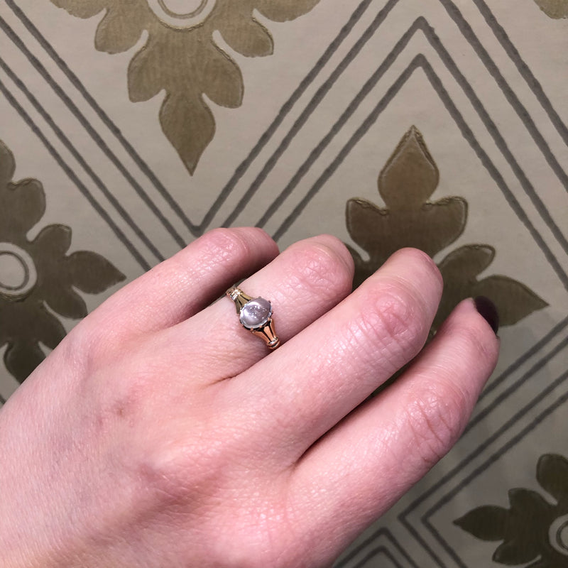 The Oval Moonstone Victorian Ring