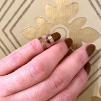 Engraved Cigar Band Style Victorian Tiny Ring