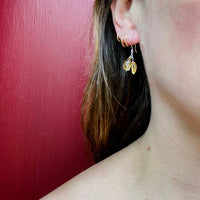 Chunky Citrine Drop Earrings in White Gold by brunet