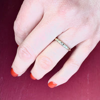 Petite Vintage Gold Diamond Band